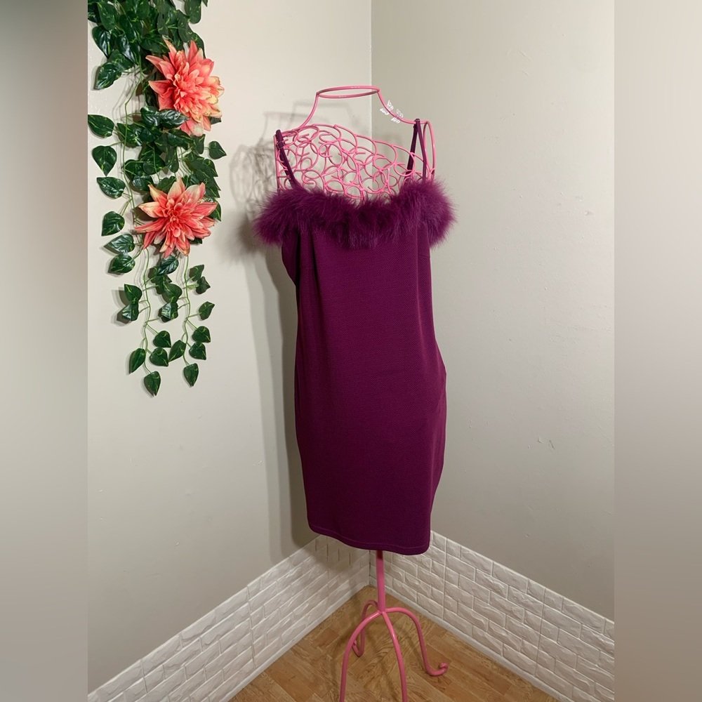 Lu❤️ NYC Faux fur mini dress